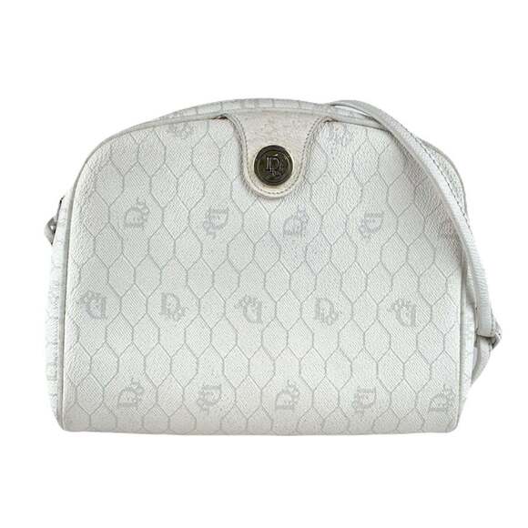 CHRISTIAN DIOR White Leather Shoulder Bag